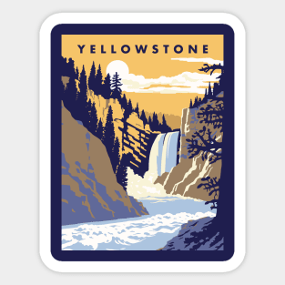 Yellowstone National Park Mid Century Modern Sticker